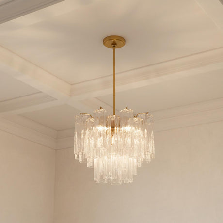 Grace 4 Light Mini Chandelier 18", Brass with Clear Glass