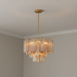 Grace 6 Light Chandelier 20" for Transitional home with Beige walls