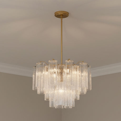 Grace 6 Light Chandelier 20", Brass with Clear Glass