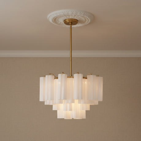Grace 9 Light Chandelier 22" for Transitional home with Beige Walls