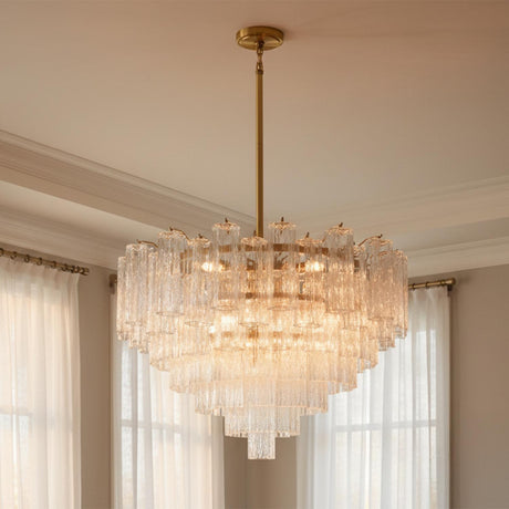 Grace 16 Light Chandelier 32", Brass with Clear Glass