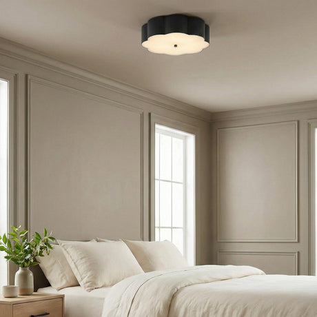 Shana Flush Mount 14", Matte Black