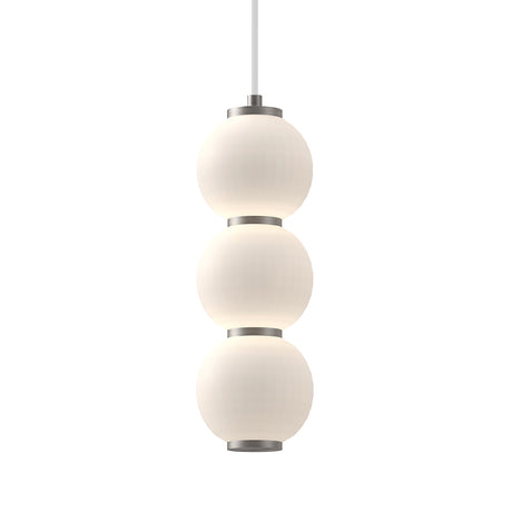 Shai LED Pendant 7", Brushed Nickel and Opal Glass