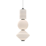 Shai LED Pendant 8", Matte Black and Opal Glass