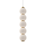 Shai LED Pendant 5", Aged Brass and Opal Glass