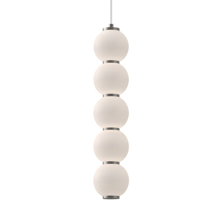 Shai LED Pendant 5", Brushed Nickel and Opal Glass
