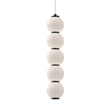 Shai LED Pendant 5", Matte Black and Opal Glass