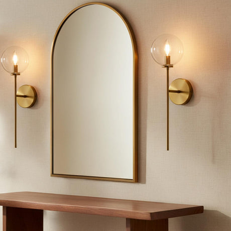 Gurt 1 Light Wall Sconce 20", Aged Brass