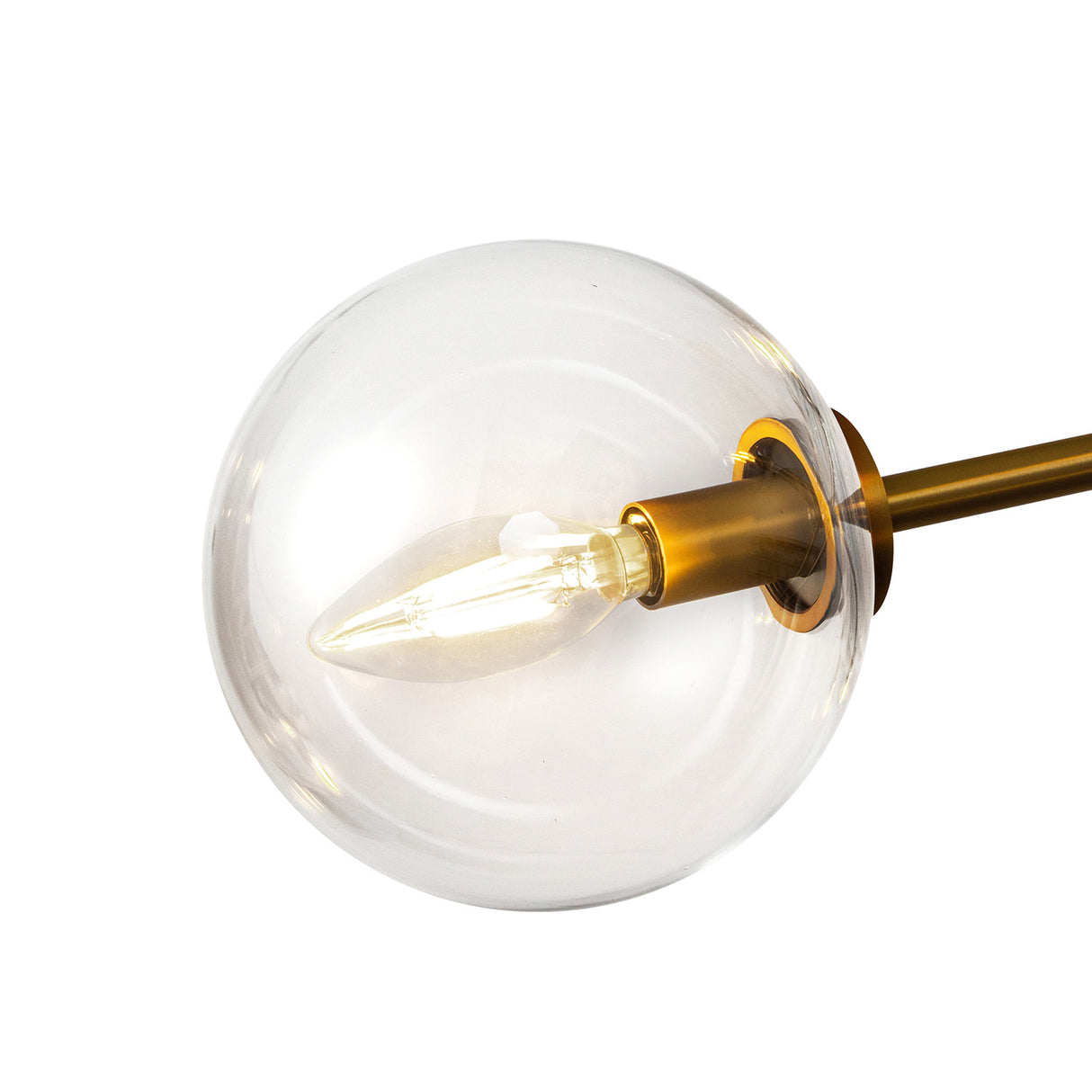 Gurt 6 Light Chandelier 40", Aged Brass