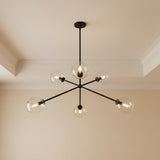 Gurt 6 Light Chandelier 40" for Modern home with White walls