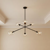 Gurt 6 Light Chandelier 40", Matte Black