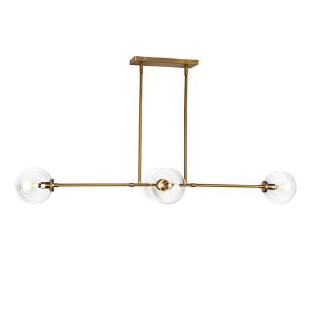 Gurt 4 Light Linear Pendant 48", Aged Brass