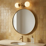 Tristen 2 Light Vanity 18" for Modern home with Warm Beige Tiles