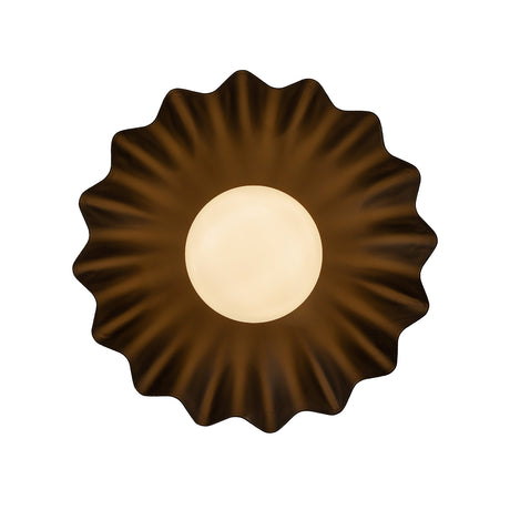 Flare LED Sconce 10", Matte Black and Opal Glass