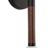 Shiloh 1 Light LED Wall Sconce 14", Matte Black and Walnut