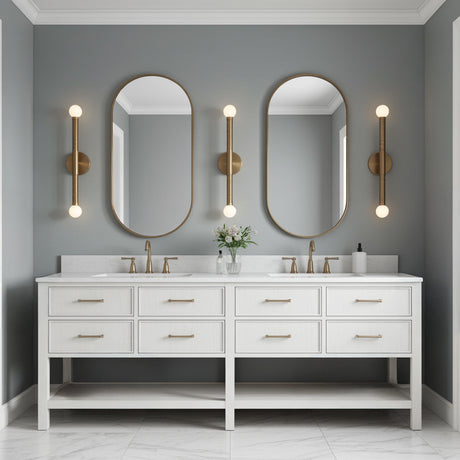 Shiloh 2 Light LED Wall Sconce 23" for Modern home with Gray Walls