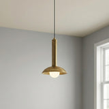 Sheila LED Pendant 9", Brushed Brass