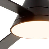 Monroe Ceiling Fan 54", Matte Black with LED Light, 6-Speed Reversible Air Flow, Remote Control