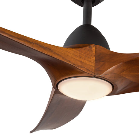 Sedona LED Ceiling Fan 60", Matte Black and Dark Walnut
