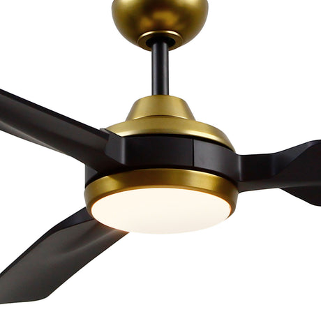 Hobbs LED Ceiling Fan 60", Brushed Brass and Matte Black