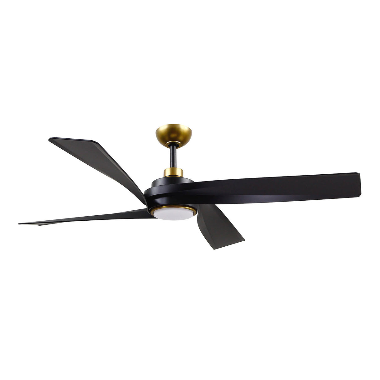 Largo Ceiling Fan 56", Brushed Brass with LED Light, 6-Speed Reversible Air Flow with Remote Control