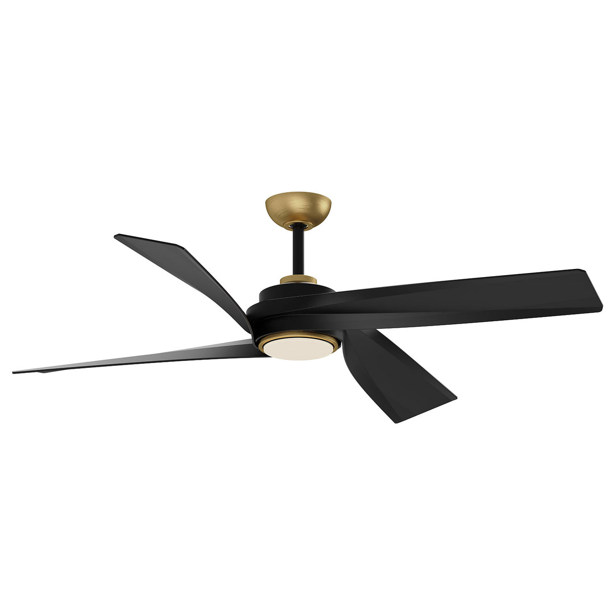 Largo Ceiling Fan 56", Brushed Brass with LED Light, 6-Speed Reversible Air Flow with Remote Control