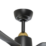 Kent Outdoor Ceiling Fan with Light 42" with LED Light, Brushed Brass and Matte Black Smart Fan, 6-Speed Reversible High-Performance Air Flow