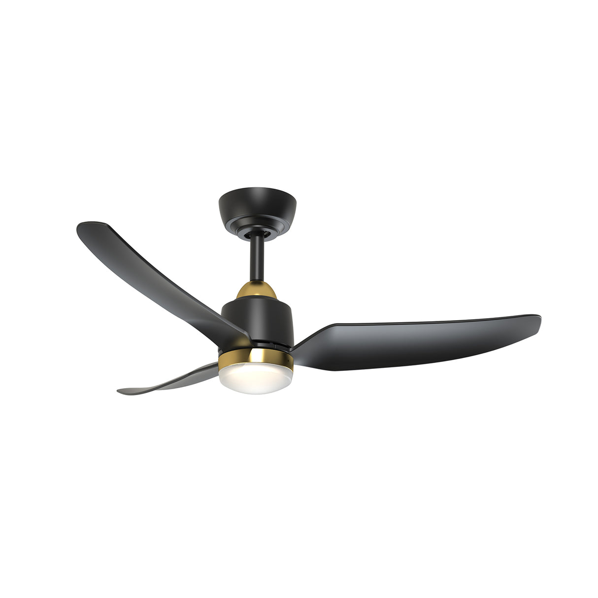 Kent Outdoor Ceiling Fan with Light 42" with LED Light, Brushed Brass and Matte Black Smart Fan, 6-Speed Reversible High-Performance Air Flow