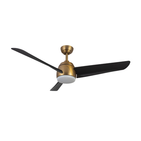 Lorain LED Ceiling Fan 54", Brushed Brass and Matte Black