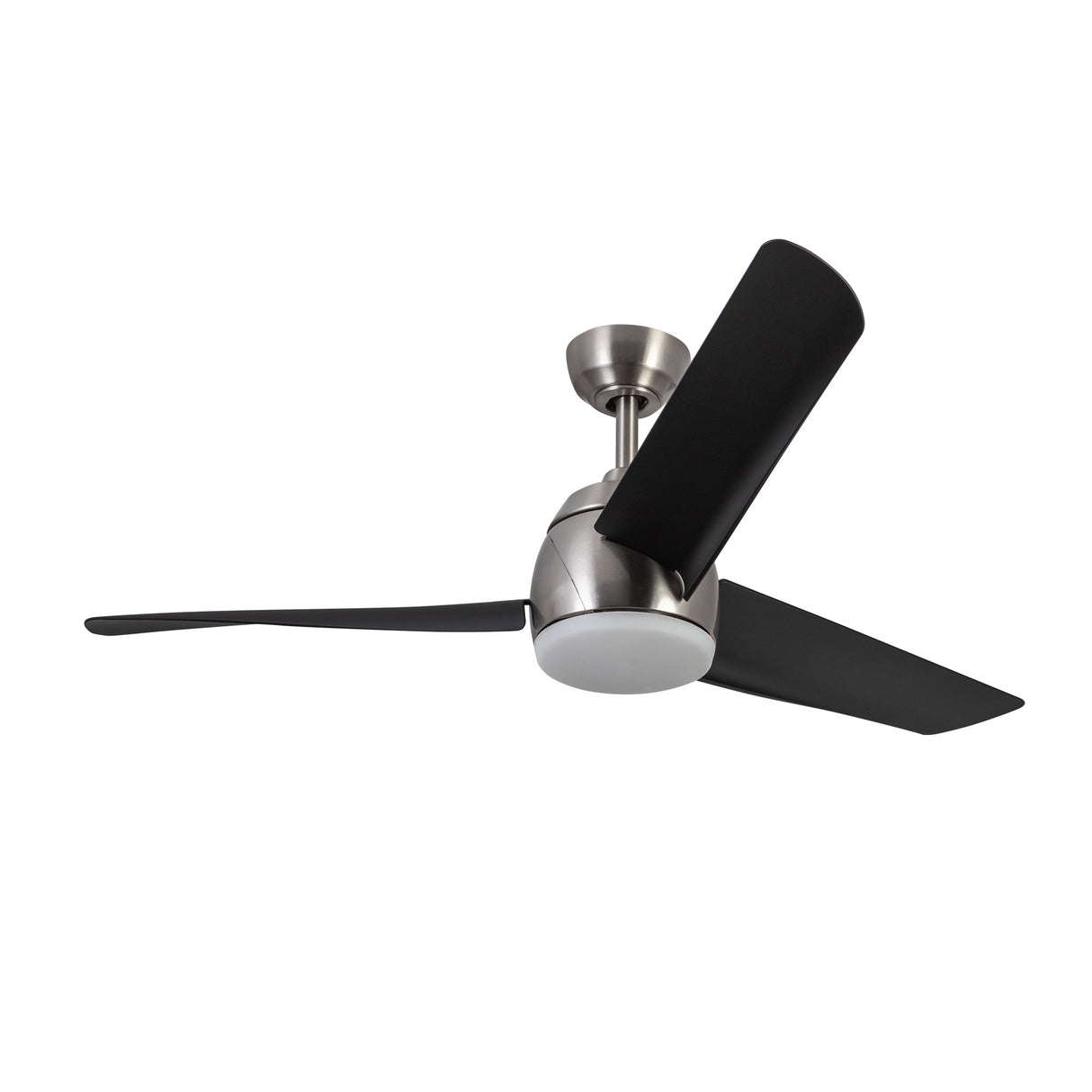 Lorain LED Light Ceiling Fan 54", Brushed Nickel and Matte Black Smart Fan, 3-Speed, Reversible, High Performance Air Flow