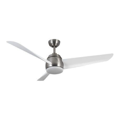 Lorain LED Ceiling Fan 54", Brushed Nickel and White