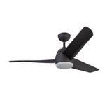 Lorain LED Light Ceiling Fan 54", Matte Black Smart Fan, 3-Speed, Reversible, High Performance Air Flow