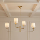 Sabina 4 Light Chandelier 45" for Transitional home with Cream Wall Paneling