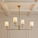 Sabina 4 Light Chandelier 45", Brushed Brass