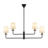 Sabina 4 Light Chandelier 45", Matte Black