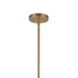 Sabina Pendant 16", Brushed Brass with Rattan Shade