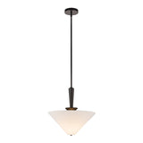 Sabina Pendant 16", Matte Black with Linen Shade