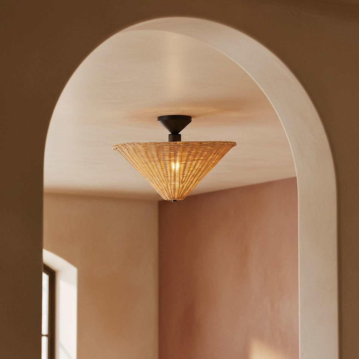 Sabina Semi-Flush Mount 16" for Contemporary home with Beige Walls