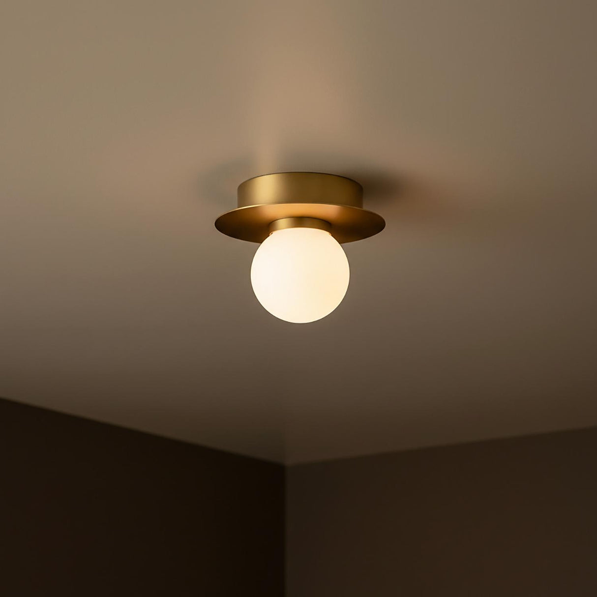 Sol Extra Small LED Flush Mount 6", Brushed Brass