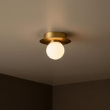 Sol Extra Small LED Flush Mount 6", Brushed Brass