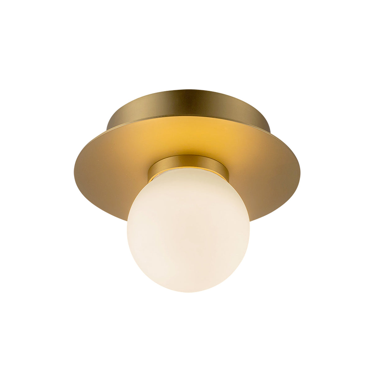 Sol LED Flush Mount 6", Brushed Brass