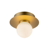 Sol LED Flush Mount 6", Brushed Brass