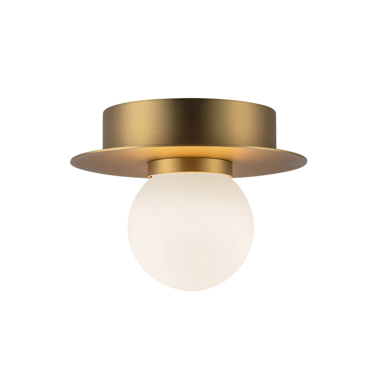 Sol LED Flush Mount 6", Brushed Brass