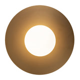 Sol LED Flush Mount 14", Brushed Brass