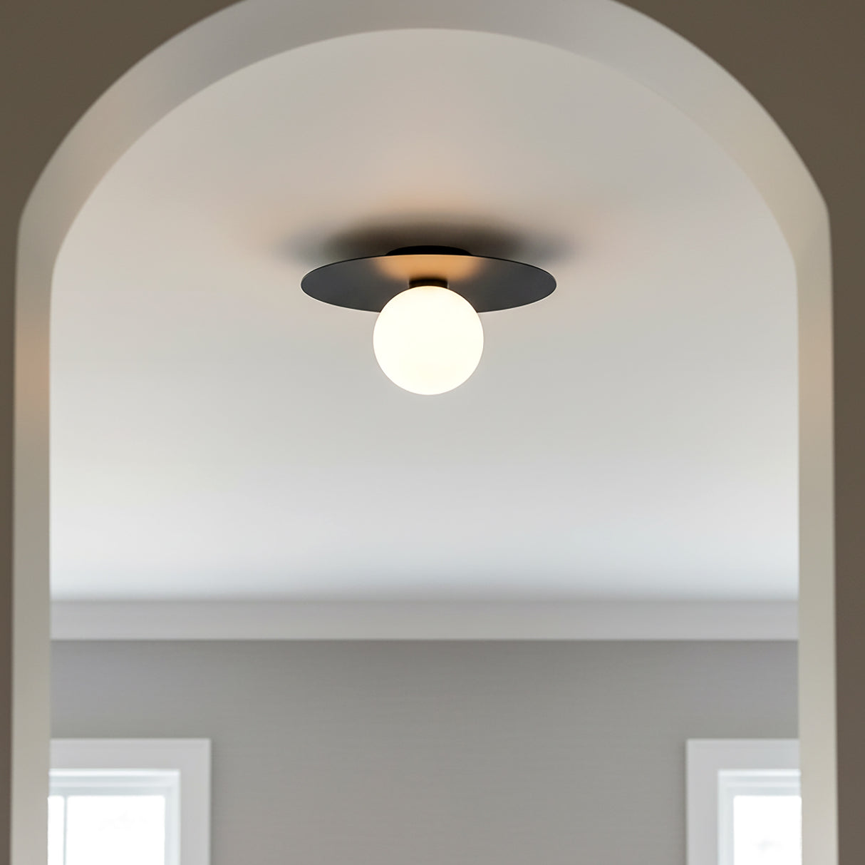 Sol LED Flush Mount 14" for Modern home with White Ceiling