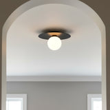 Sol LED Flush Mount 14" for Modern home with White Ceiling