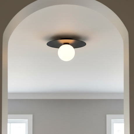 Sol LED Flush Mount 14" for Modern home with White Ceiling