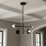 Sol LED Chandelier 23", Matte Black