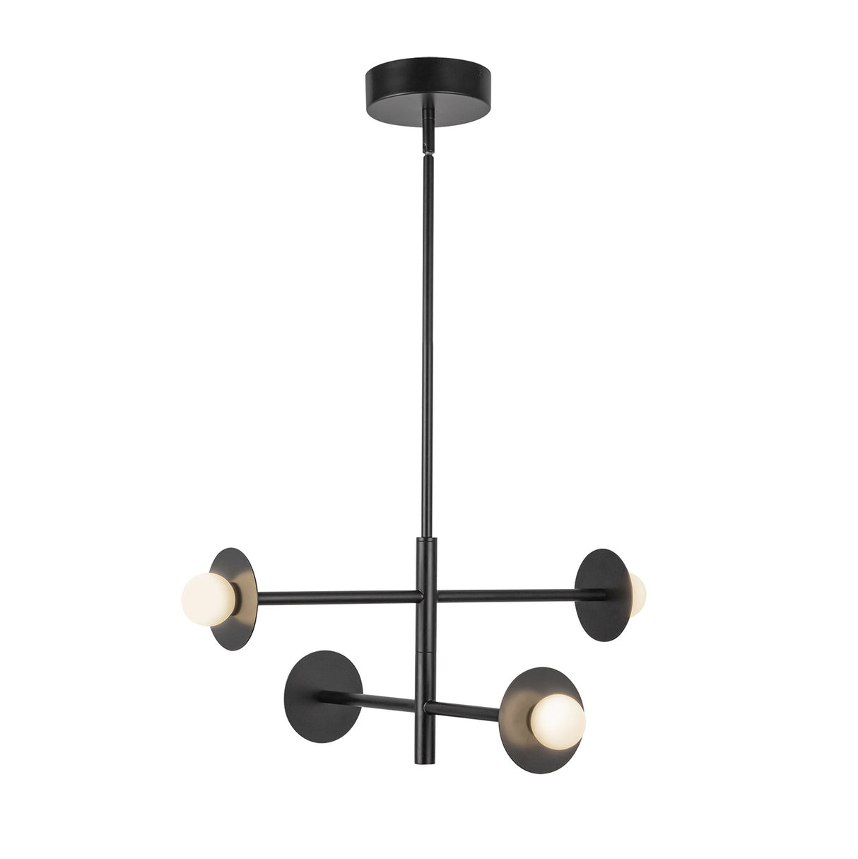Sol LED Chandelier 23", Matte Black