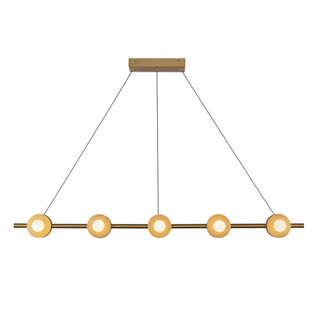 Sol LED Linear Pendant 48", Brushed Brass